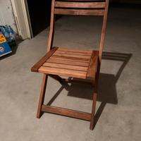 4 Sedie legno pieghevoli