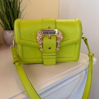 Borsa tracolla verde lime Versace jeans couture