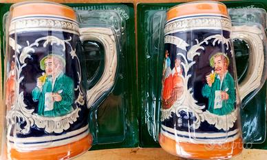 Coppia boccali birra decorati. Nuovissimi!