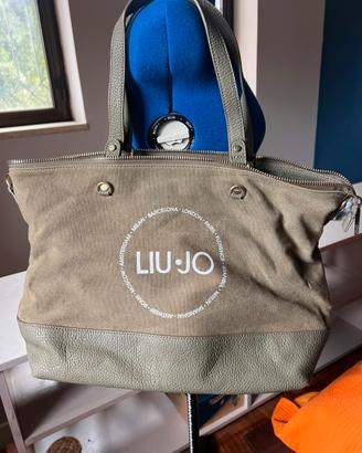 Borsa Tote Liu-Jo ecopelle e stoffa  come Nuova