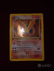 Moltres 12/62 Holo 1ª Edizione Pokémon Fossil 