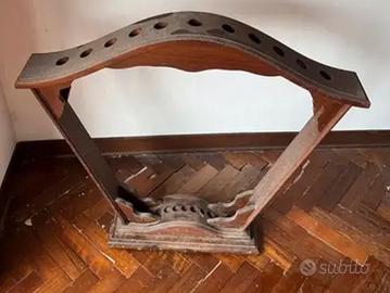 Portaombrelli antico in legno