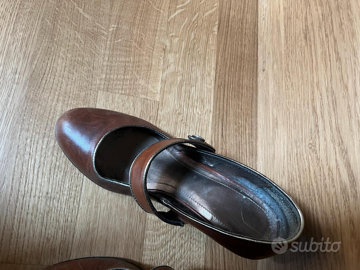 Scarpe vintage in pelle – Mary Jane anni '70 Abbigliamento e