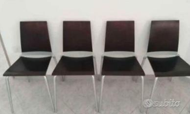 4 SEDIE IN LEGNO COLOR WENGHE SPICE YCAMI 