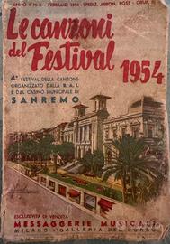 Libro canzoni sanremo 1954