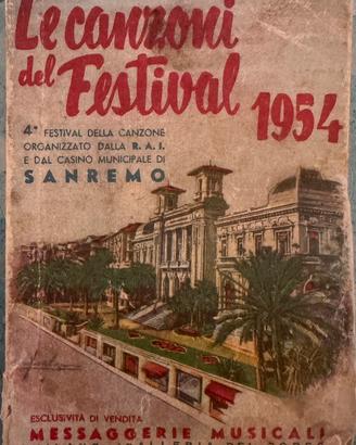 Libro canzoni sanremo 1954