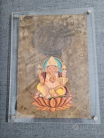 Miniatura Indiana di Ganesha su carta del 1900 