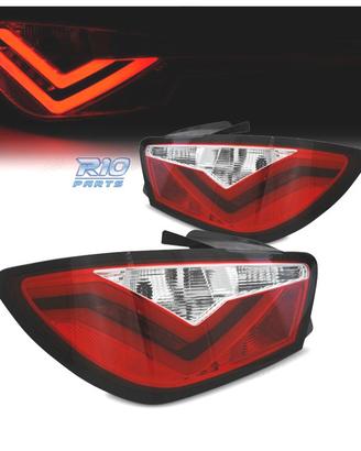 FANALI SEAT IBIZA 08-12 LIGHT BAR ROSSO CROMATO 3 