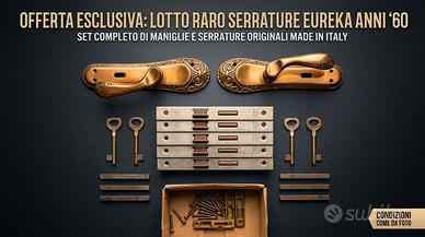 Lotto Maniglie Porte Vintage Anni 60 con Chiavi