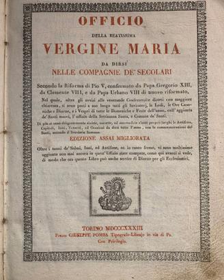 Officio della Beatissima Vergine Maria - 1836