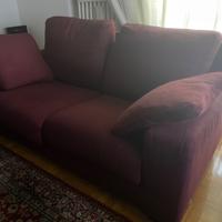 2 divani sfoderabili bordeaux Doimo come nuovi