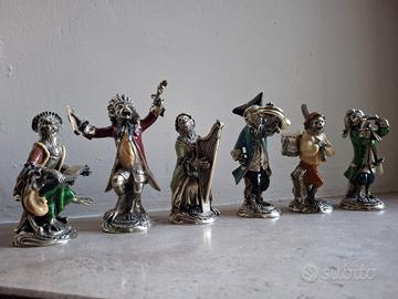 Statuine argento "Monkeys Orchestra" Cesa Gallery