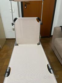 Sdraio da giardino con lettino prendisole