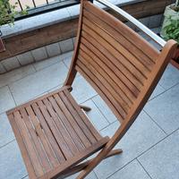 Sedia da giardino GIANT in legno esotico