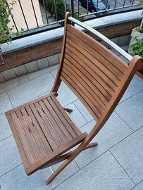 Sedia da giardino GIANT in legno esotico