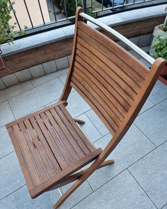 Sedia da giardino GIANT in legno esotico
