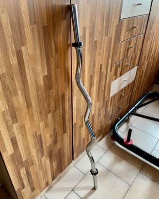 Bilanciere EZ ondulato 120cm + fermi Decathlon