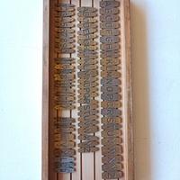 antichi caratteri in ottone per pantografo