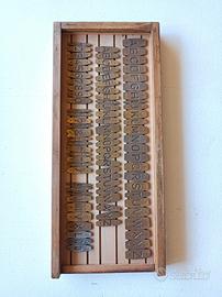 antichi caratteri in ottone per pantografo