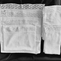 Set asciugamani spugna con pizzo