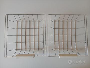 2 cestelli in alluminio per carrello da cucina