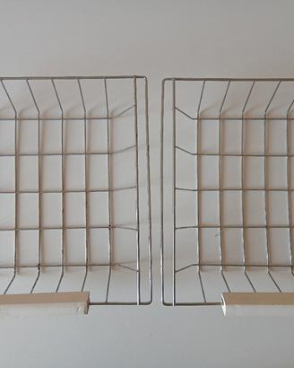 2 cestelli in alluminio per carrello da cucina