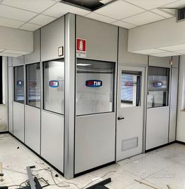 Doppia parete ufficio da 12.5 mq su due lati