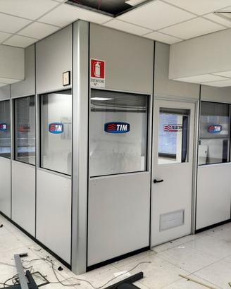 Doppia parete ufficio da 12.5 mq su due lati