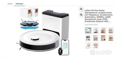 Lefant M2 Plus Robot Aspirapolvere Lavapavimenti