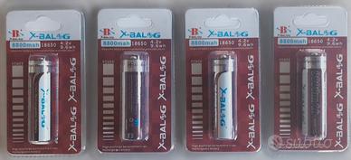 4 Batterie 18650 Polo Sporgente 4,2V 8800 mAh