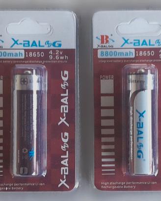 4 Batterie 18650 Polo Sporgente 4,2V 8800 mAh