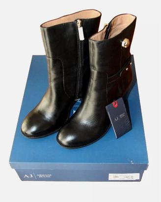 Armani Jeans donna 37 NUOVI stivaletti pelle nera