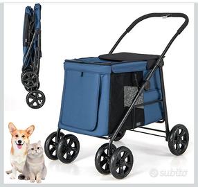 Passeggino per cani pieghevole