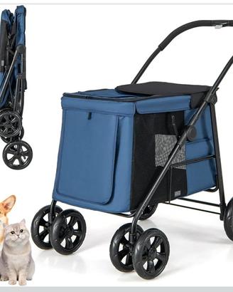 Passeggino per cani pieghevole