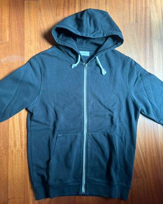 Felpa con cappuccio e zip Pier One nera - Taglia L