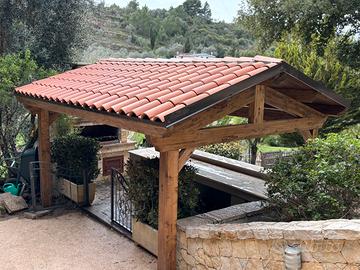 Gazebo a 2 falde in legno