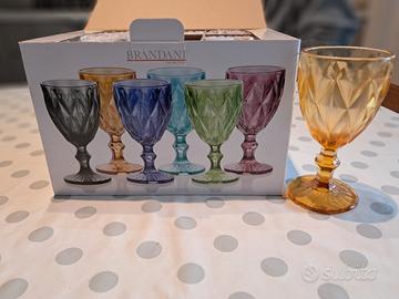 Set 6 bicchieri Brandani colorati