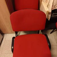 sedie imbottire rosse