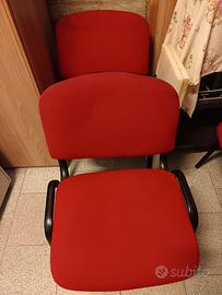 sedie imbottire rosse