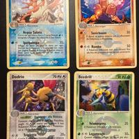 Pokémon – Lotto vintage 4 carte EX Red green