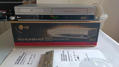 LG V 180 DVD PLAYER + VIDEOREGISTRATORE VHS STEREO