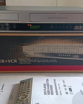 LG V 180 DVD PLAYER + VIDEOREGISTRATORE VHS STEREO