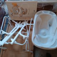 Fasciatoio con bagnetto, supporto per vasca bagno