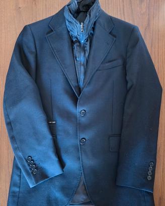 Giacca blazer Paoloni blu,con pettorina staccabile
