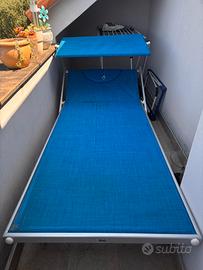 Lettino prendisole XL King Size Blu