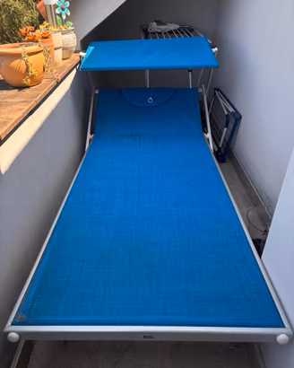 Lettino prendisole XL King Size Blu