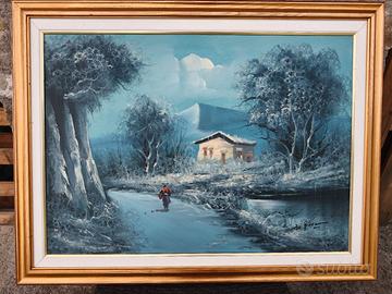 Quadro paesaggio invernale