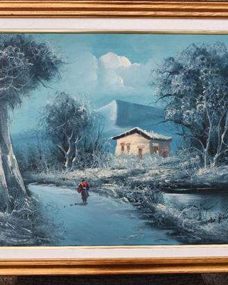 Quadro paesaggio invernale