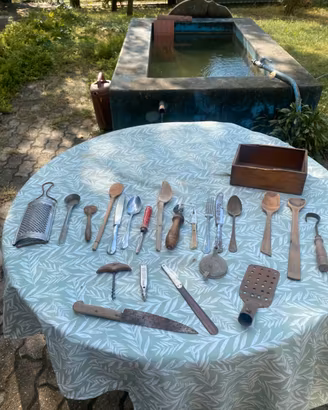 Lotto cucina rustica vintage: grattugia, mestoli i