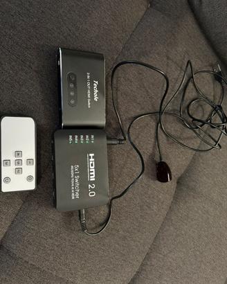 Switch HDMI 3 in 1 + Switch 4K 5x1 con Telecomando